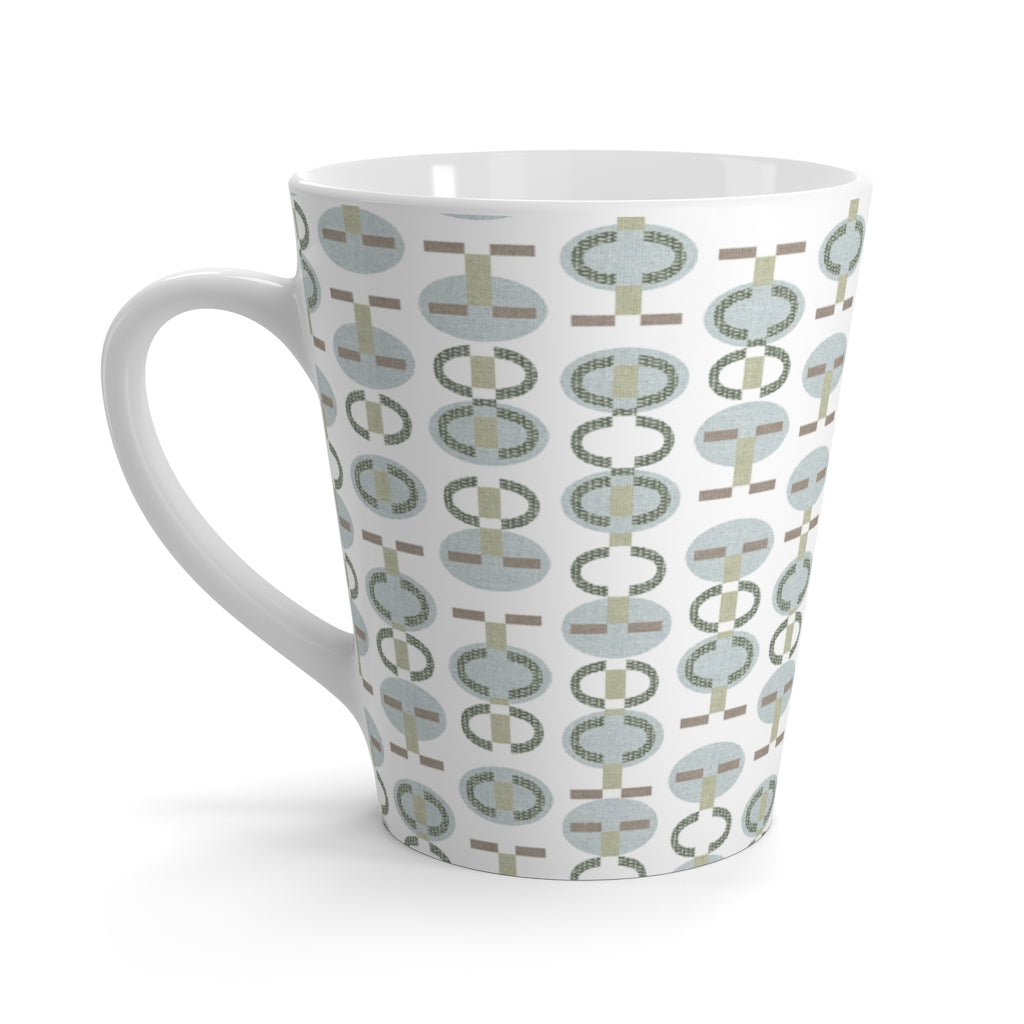 Telegraph Code Latte Mug in Aqua