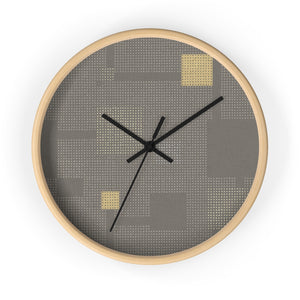 Block Party Wall Clock in Brown