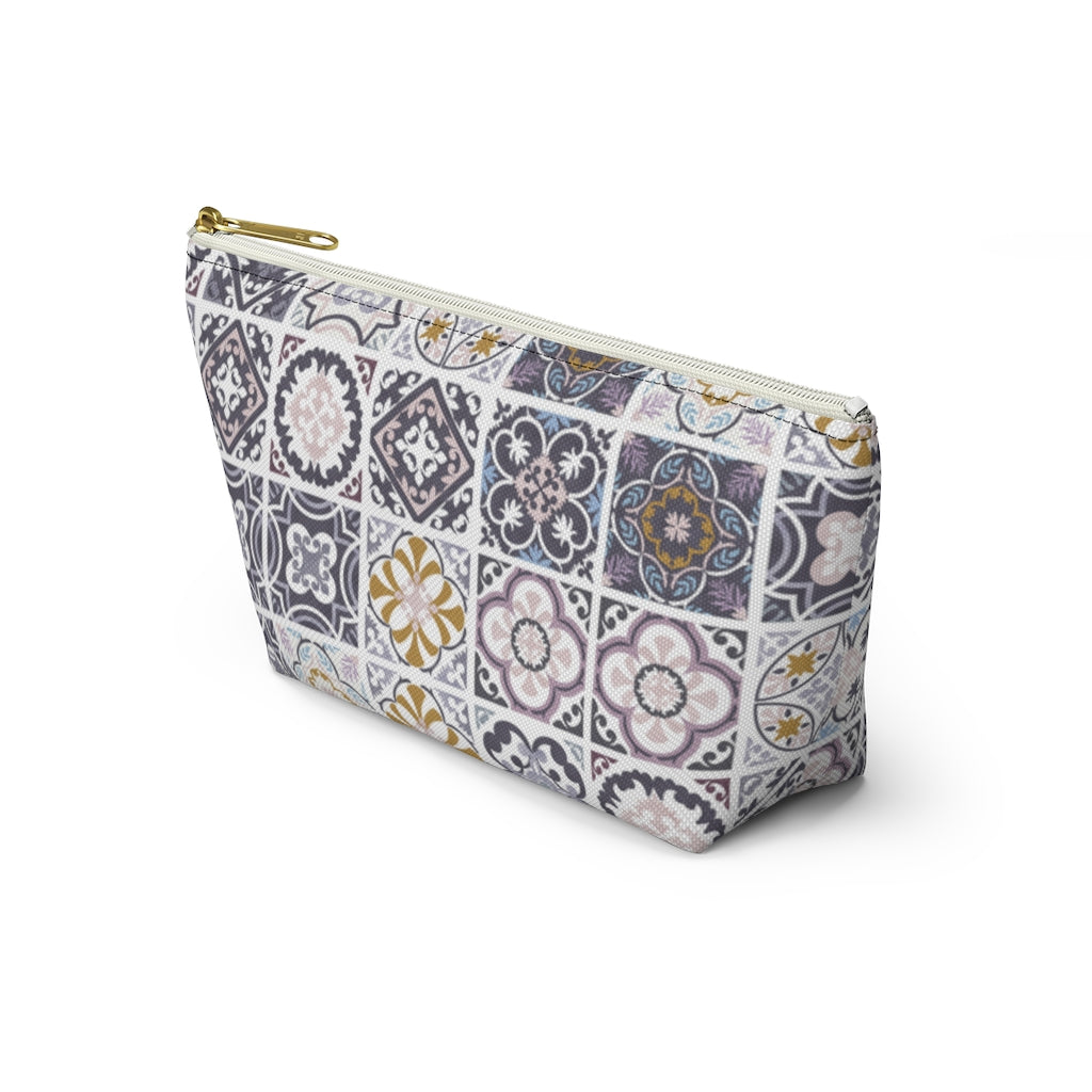 Seville Square Accessory Pouch w T-bottom in Purple