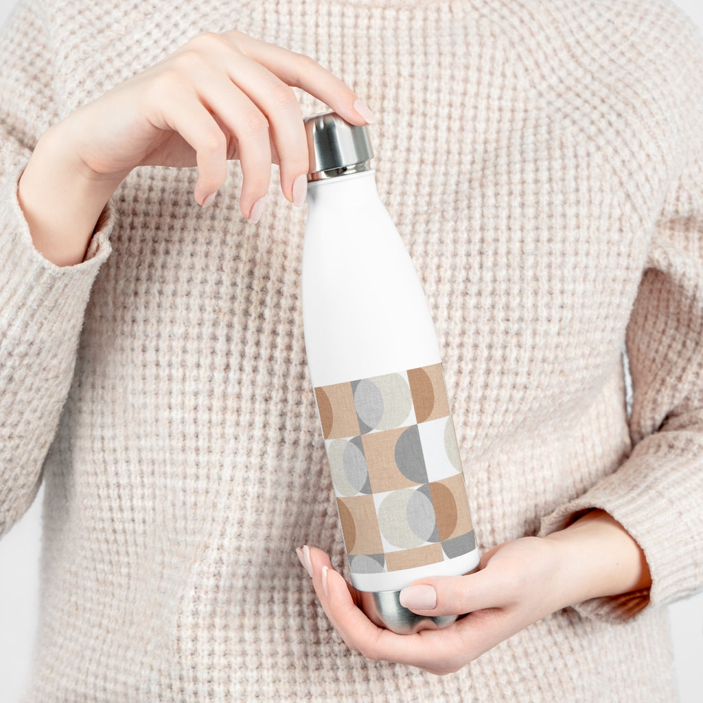 Semi Circle in Squares 20oz Insulated Bottle in Coral