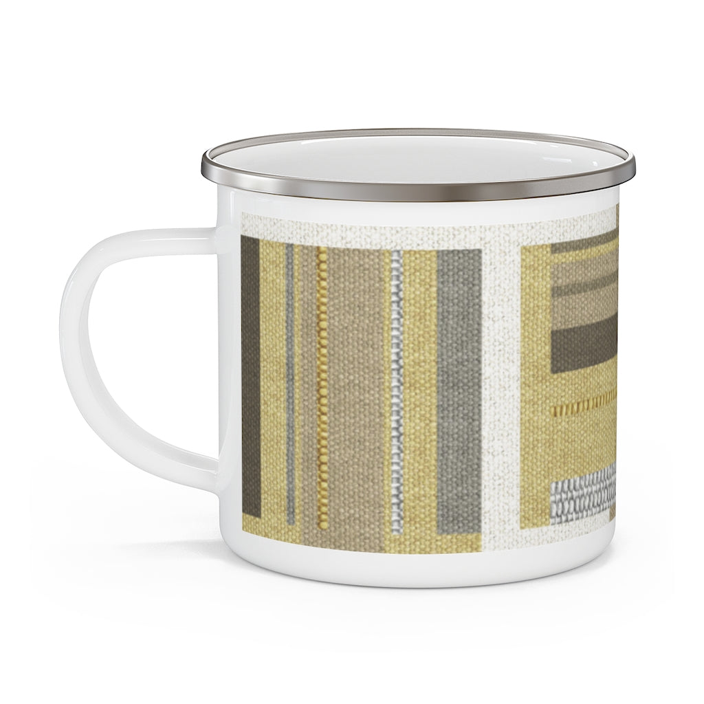 Bird Code Enamel Mug in Yellow