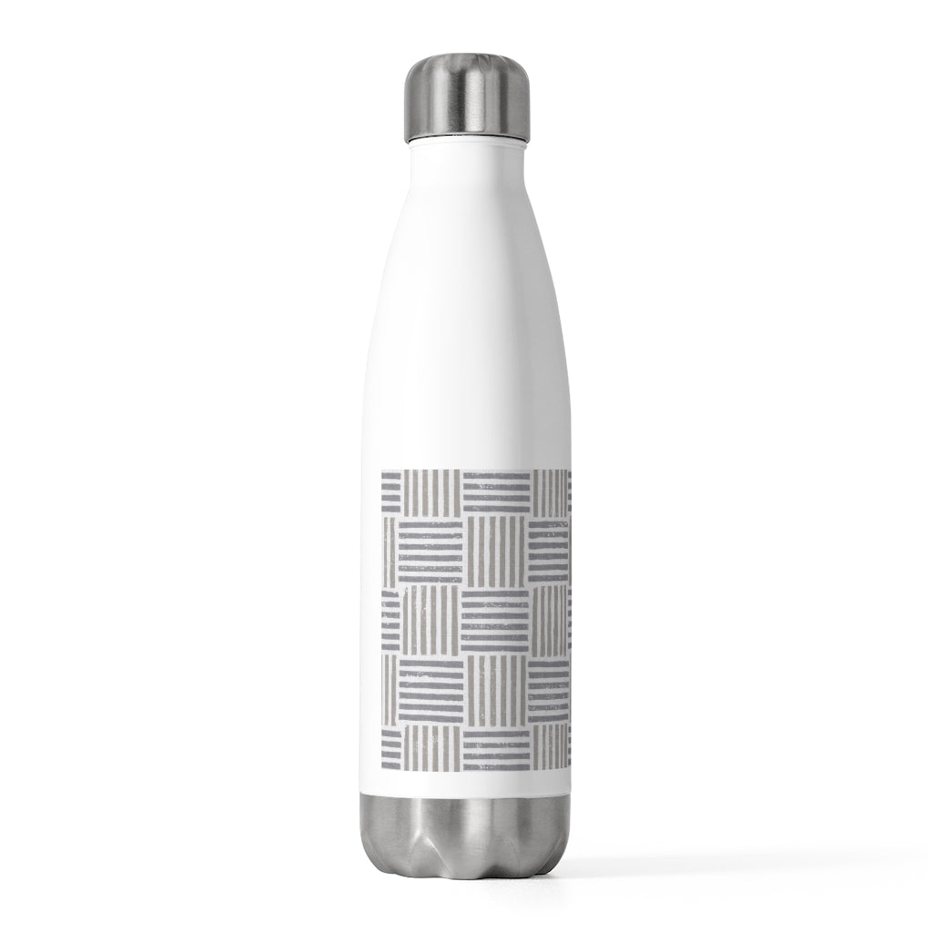 Block Plaid 20oz Insulated Bottle in Taupe