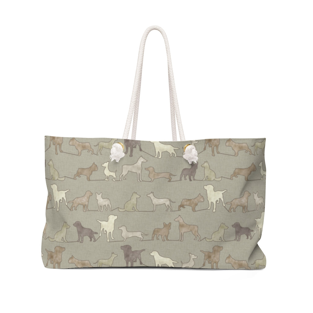 Dogs Weekender Bag in Brown