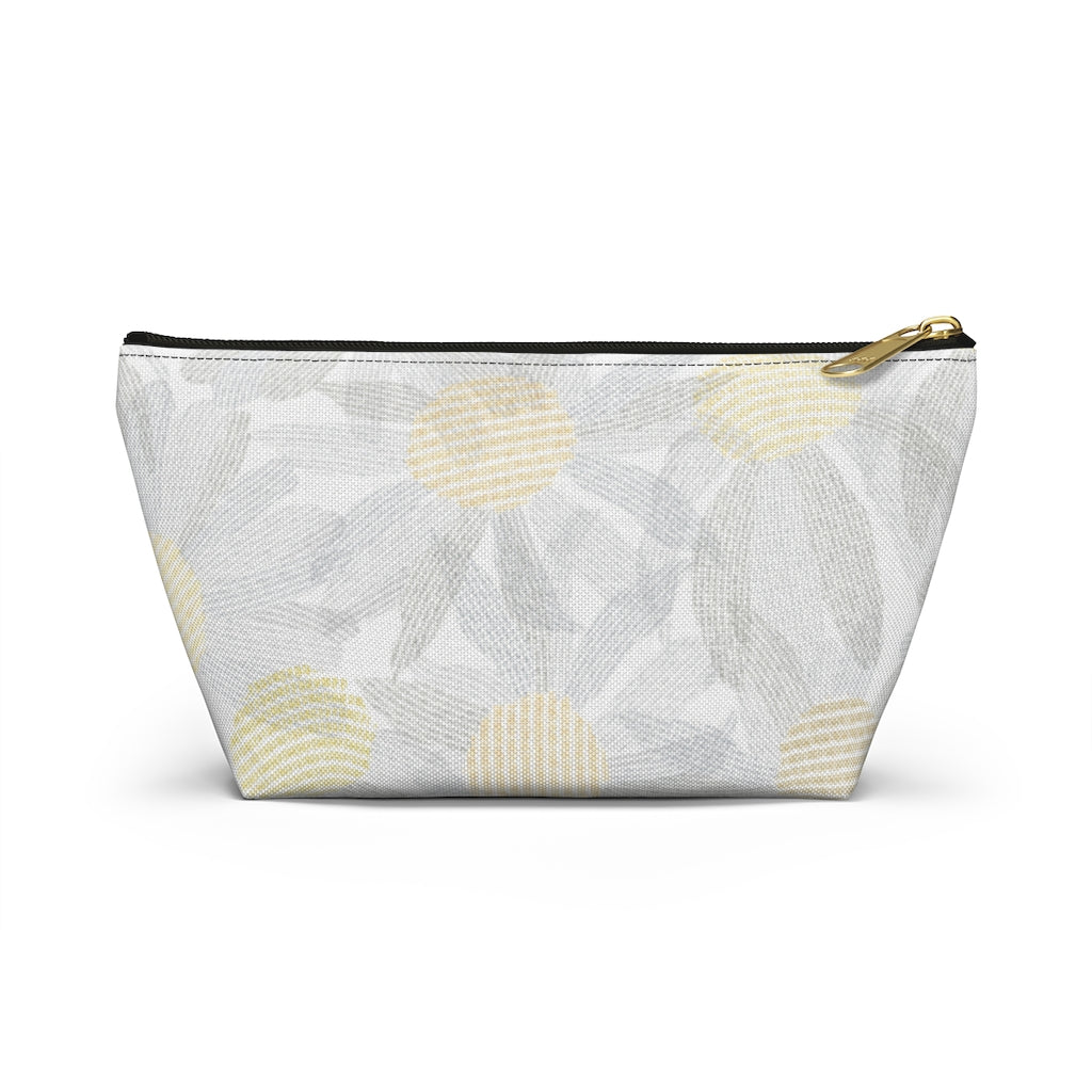 Daisy Chain Code Accessory Pouch w T-bottom in Gray