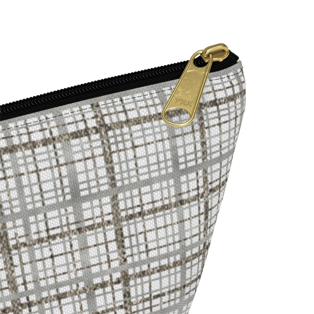 Rogers Tartan Accessory Pouch w T-bottom in Gray