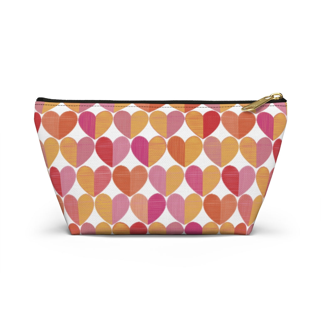Love Accessory Pouch w T-bottom in Red