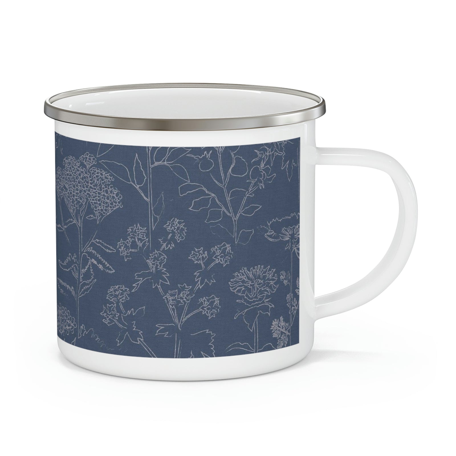 Swallowtail Enamel Mug in Navy