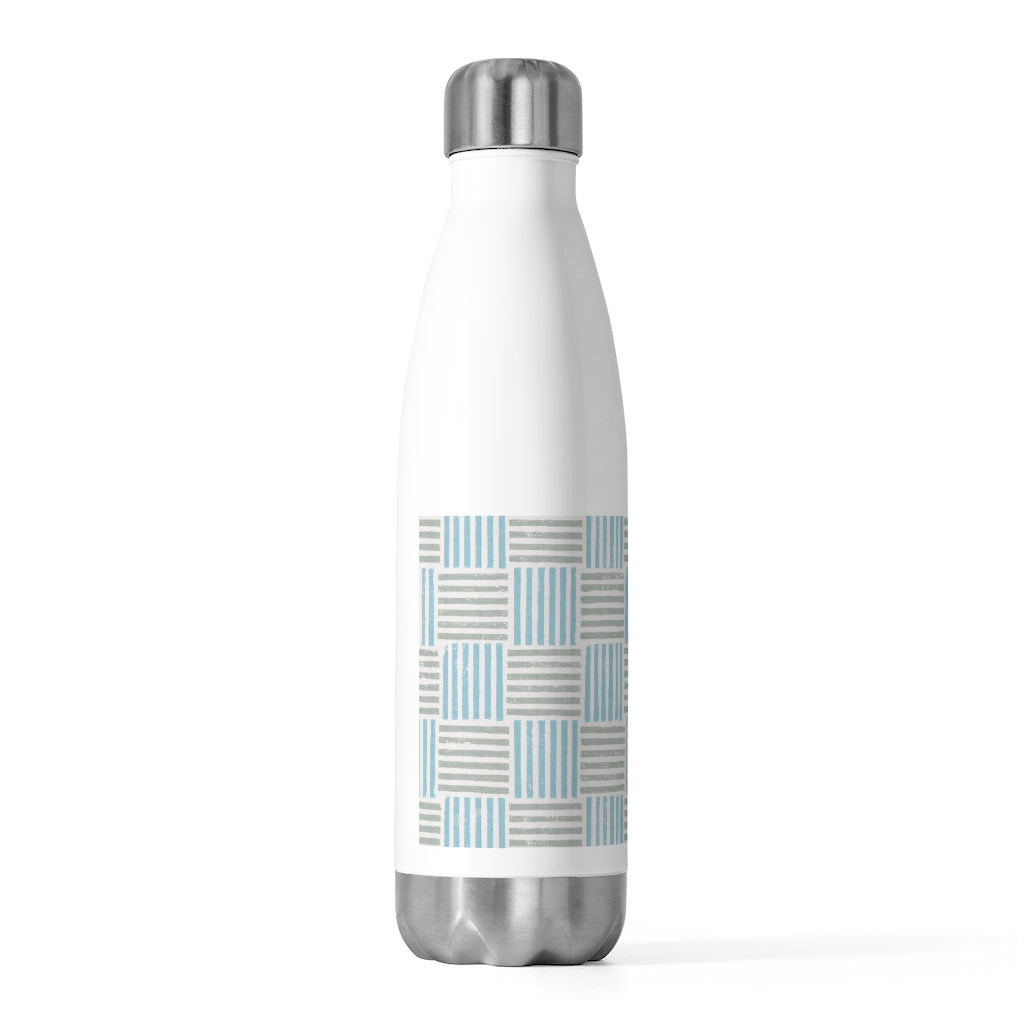 Block Plaid 20oz Insulated Bottle in Aqua
