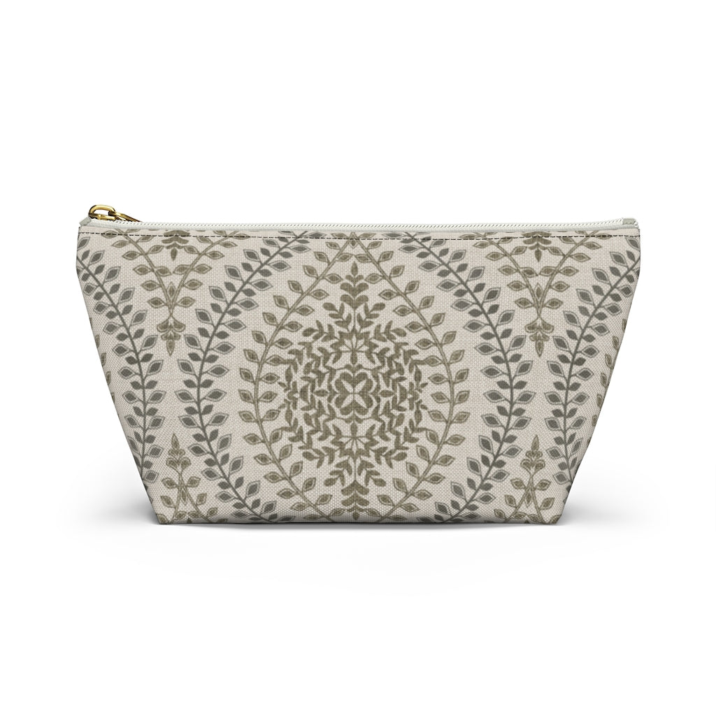Mumbai Lace Accessory Pouch w T-bottom in Brown