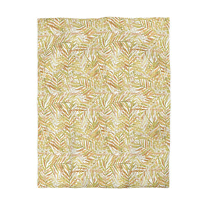 Tropic Microfiber Duvet Cover in Gold