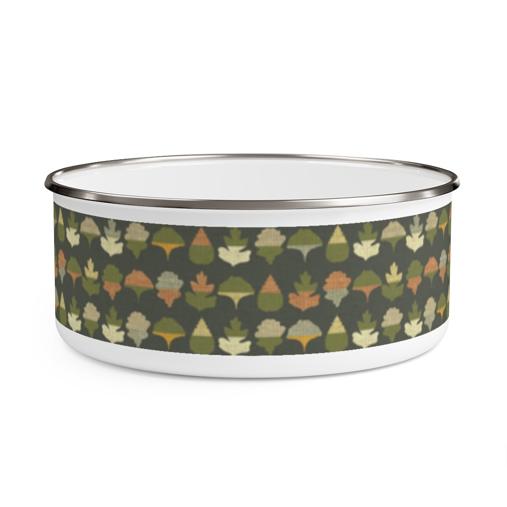 Frond Enamel Bowl in Green