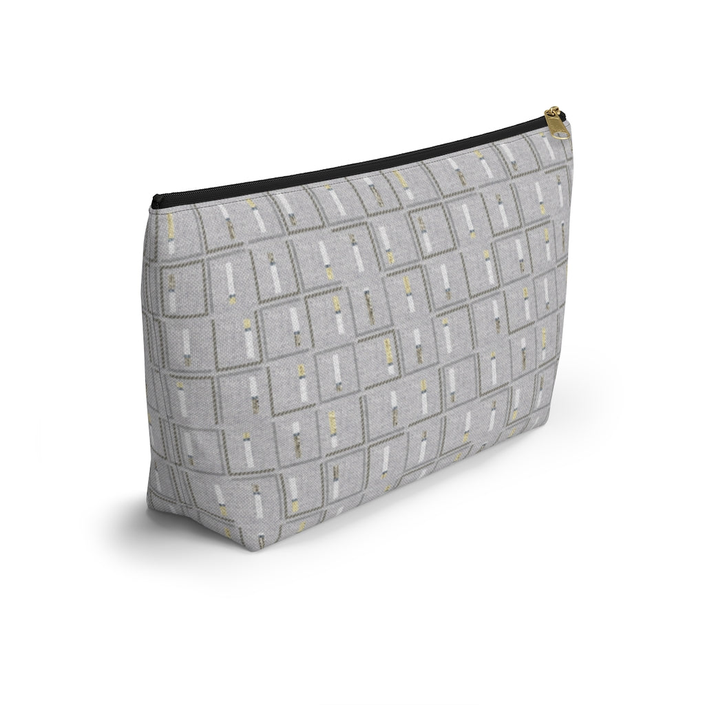 Pencil to Paper Accessory Pouch w T-bottom in Gray