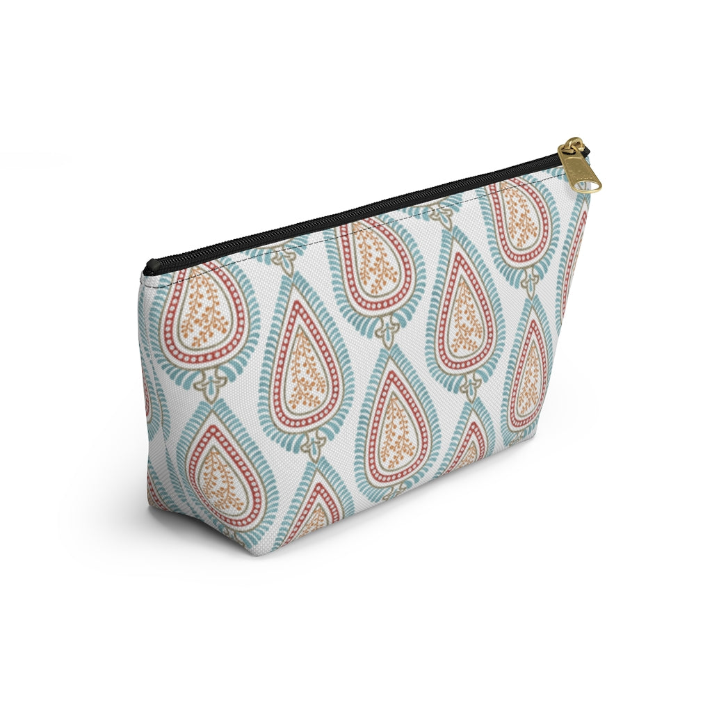 Teardrop Accessory Pouch w T-bottom in Aqua