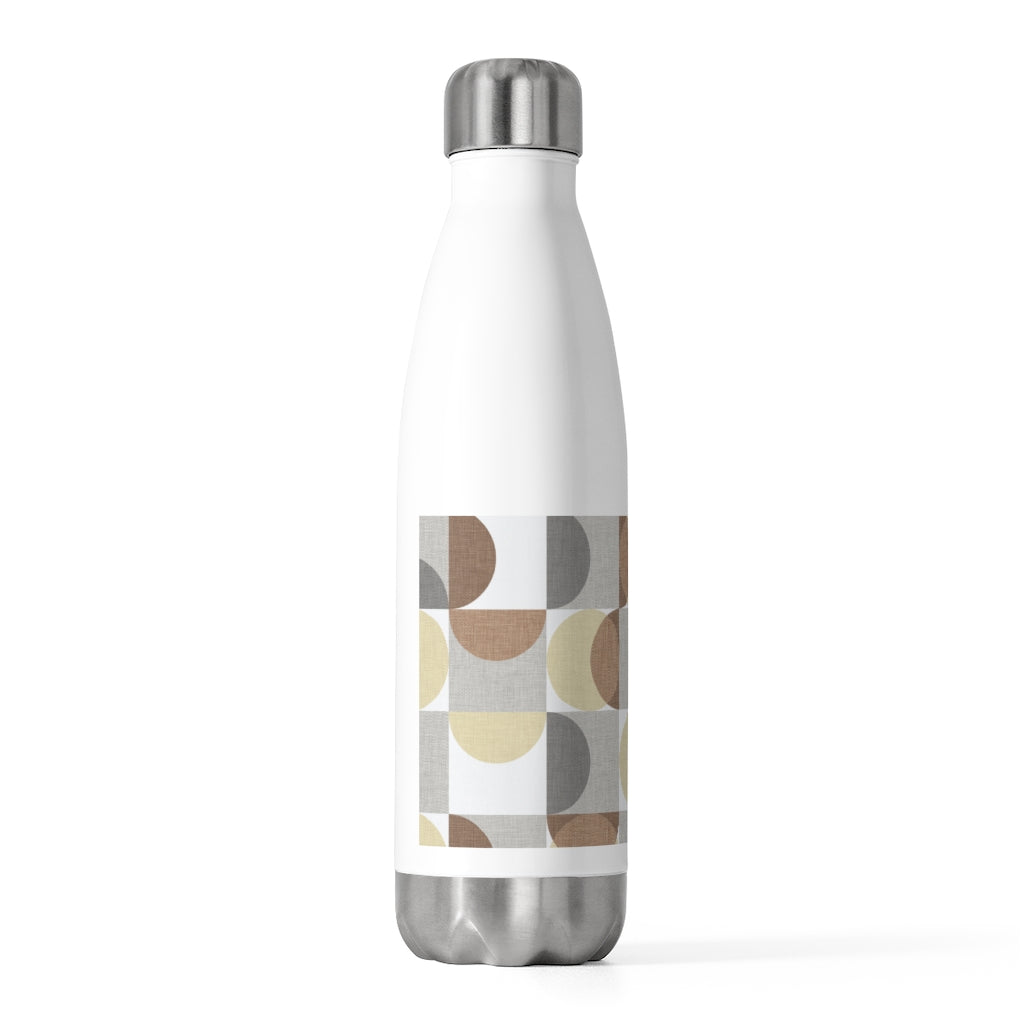 Semi Circle in Squares 20oz Insulated Bottle in Brown