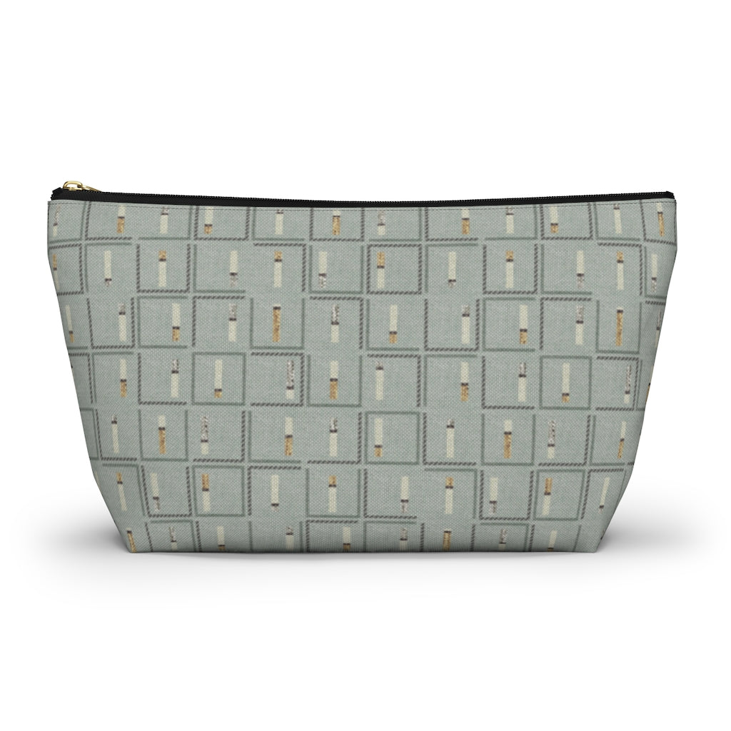 Pencil to Paper Accessory Pouch w T-bottom in Teal