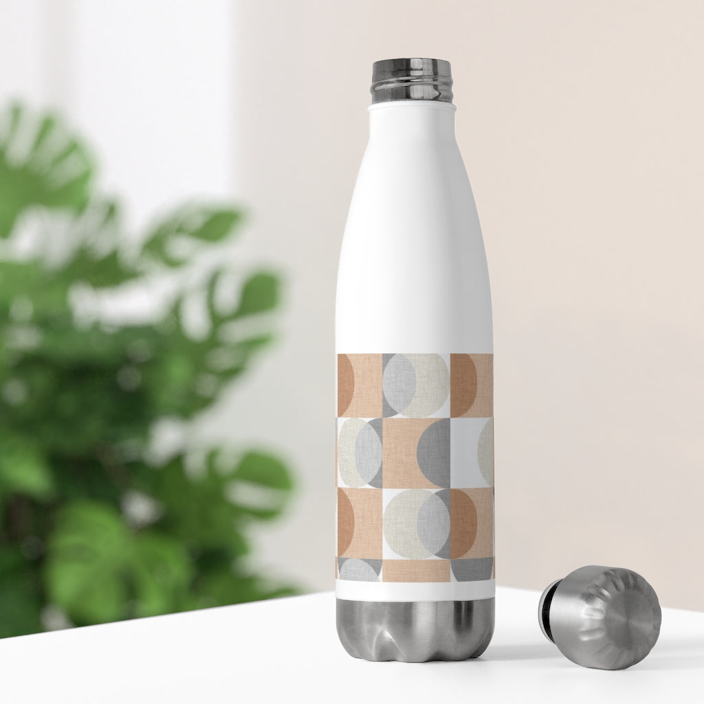 Semi Circle in Squares 20oz Insulated Bottle in Coral