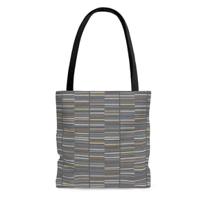 Letters Code Tote Bag in Gray