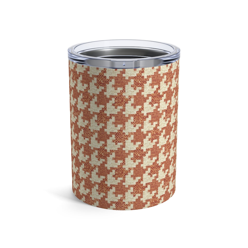 Textured Houndstooth Tumbler in Orange