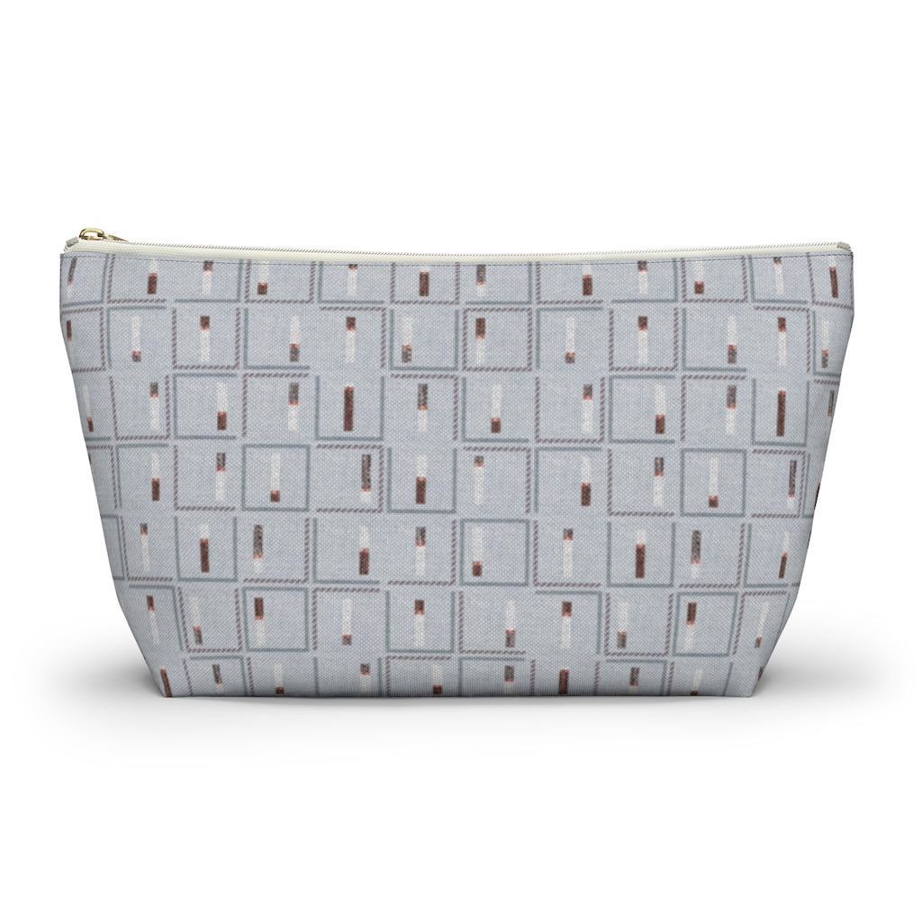 Pencil to Paper Accessory Pouch w T-bottom in Blue