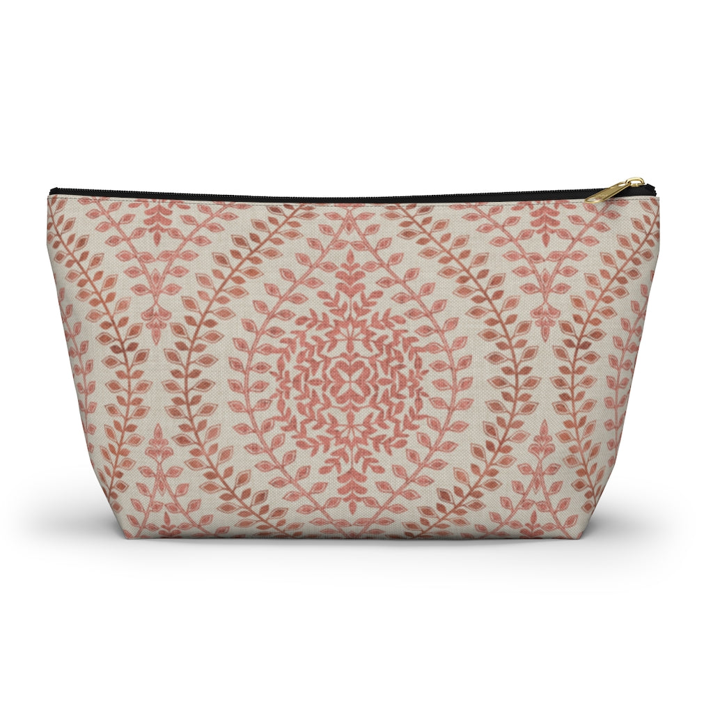 Mumbai Lace Accessory Pouch w T-bottom in Pink