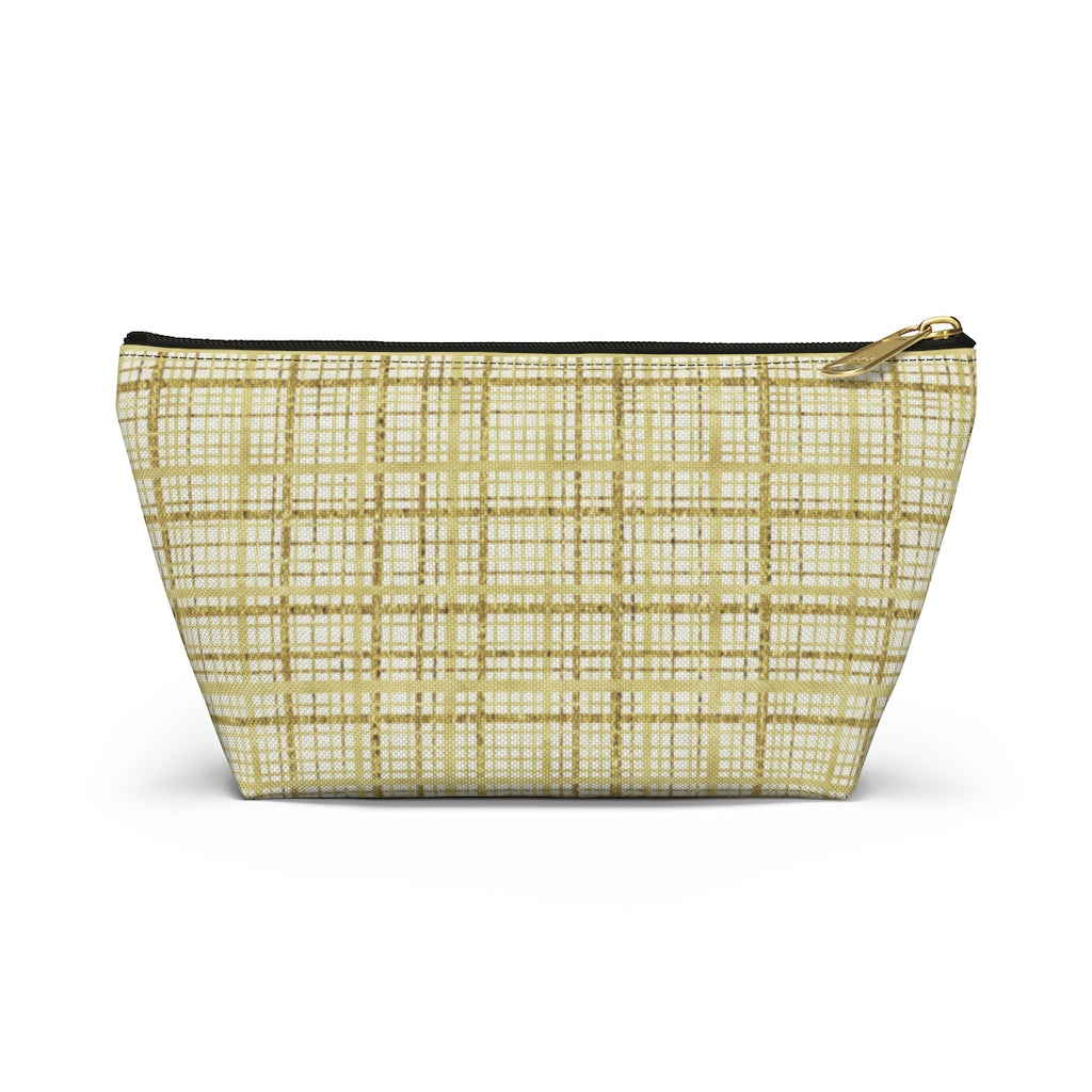 Rogers Tartan Accessory Pouch w T-bottom in Yellow