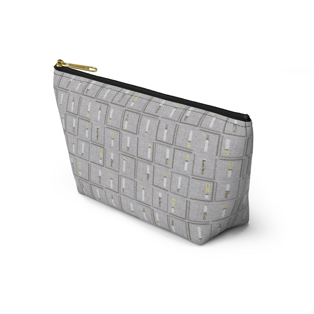 Pencil to Paper Accessory Pouch w T-bottom in Gray