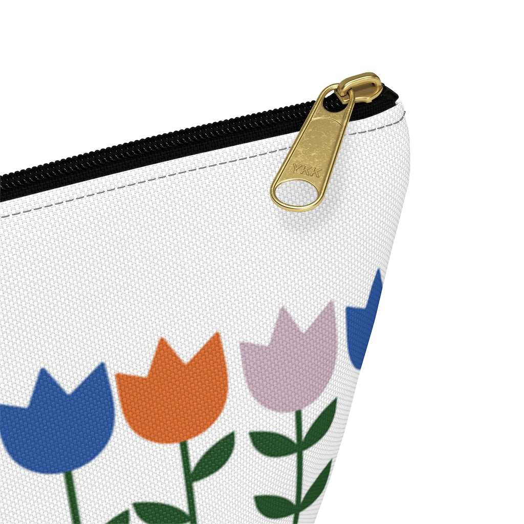 Tulips Pouch Accessory Pouch w T-bottom