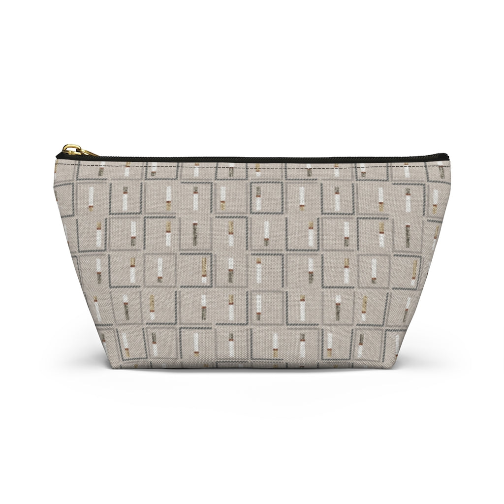 Pencil to Paper Accessory Pouch w T-bottom in Taupe