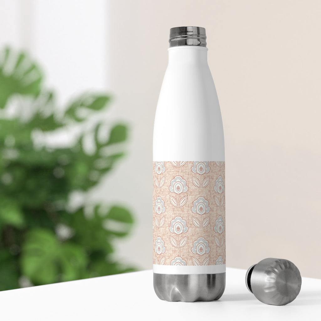 Pinpoint Floral 20oz Insulated Bottle in Orange
