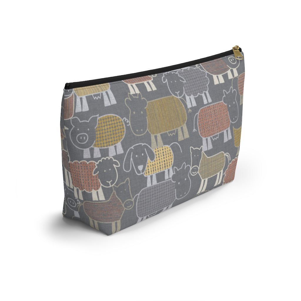 Animal Farm Accessory Pouch w T-bottom in Gray