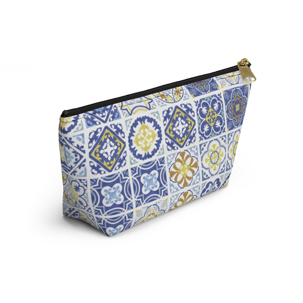 Seville Square Accessory Pouch w T-bottom in Blue
