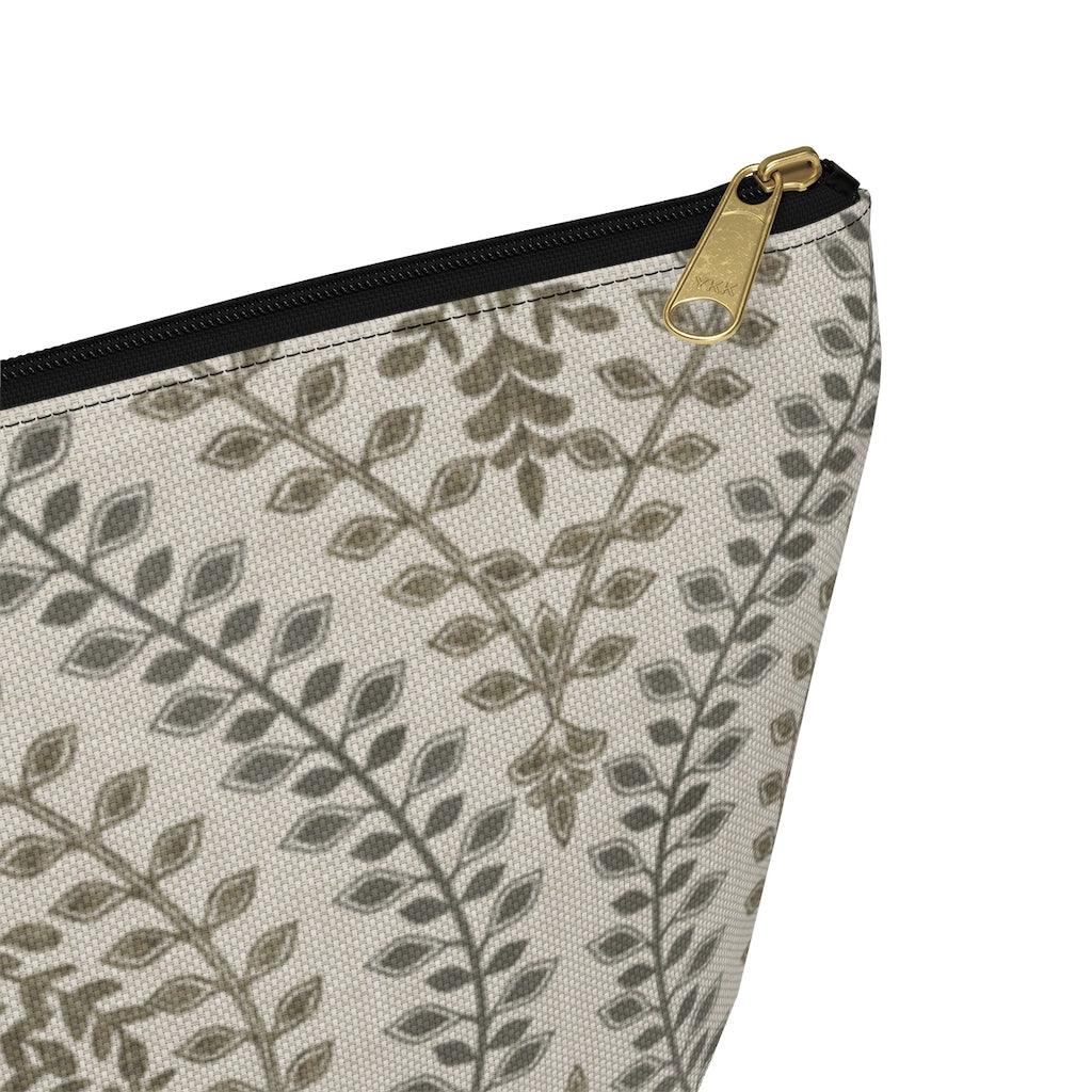 Mumbai Lace Accessory Pouch w T-bottom in Brown