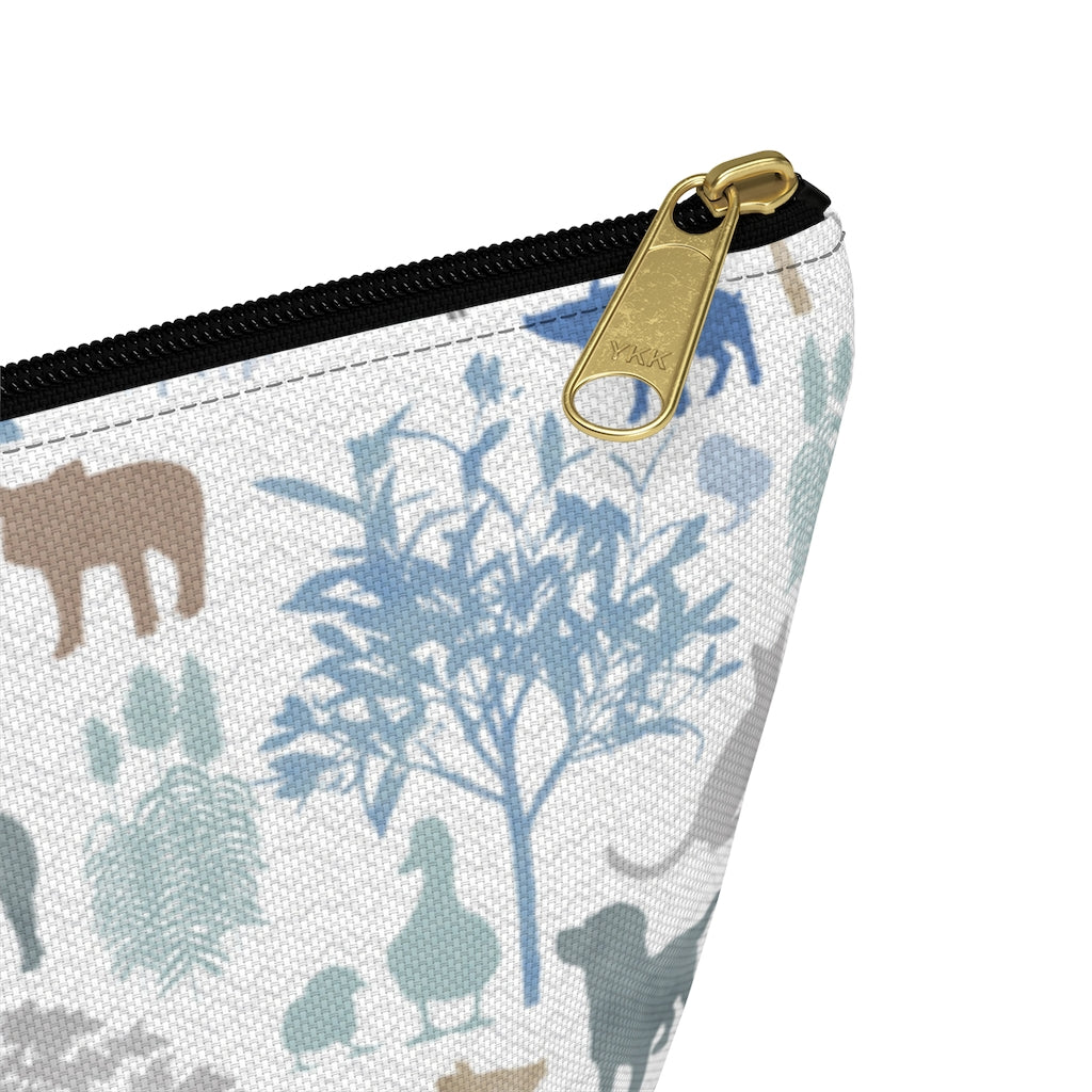 On the Farm Accessory Pouch w T-bottom in Blue