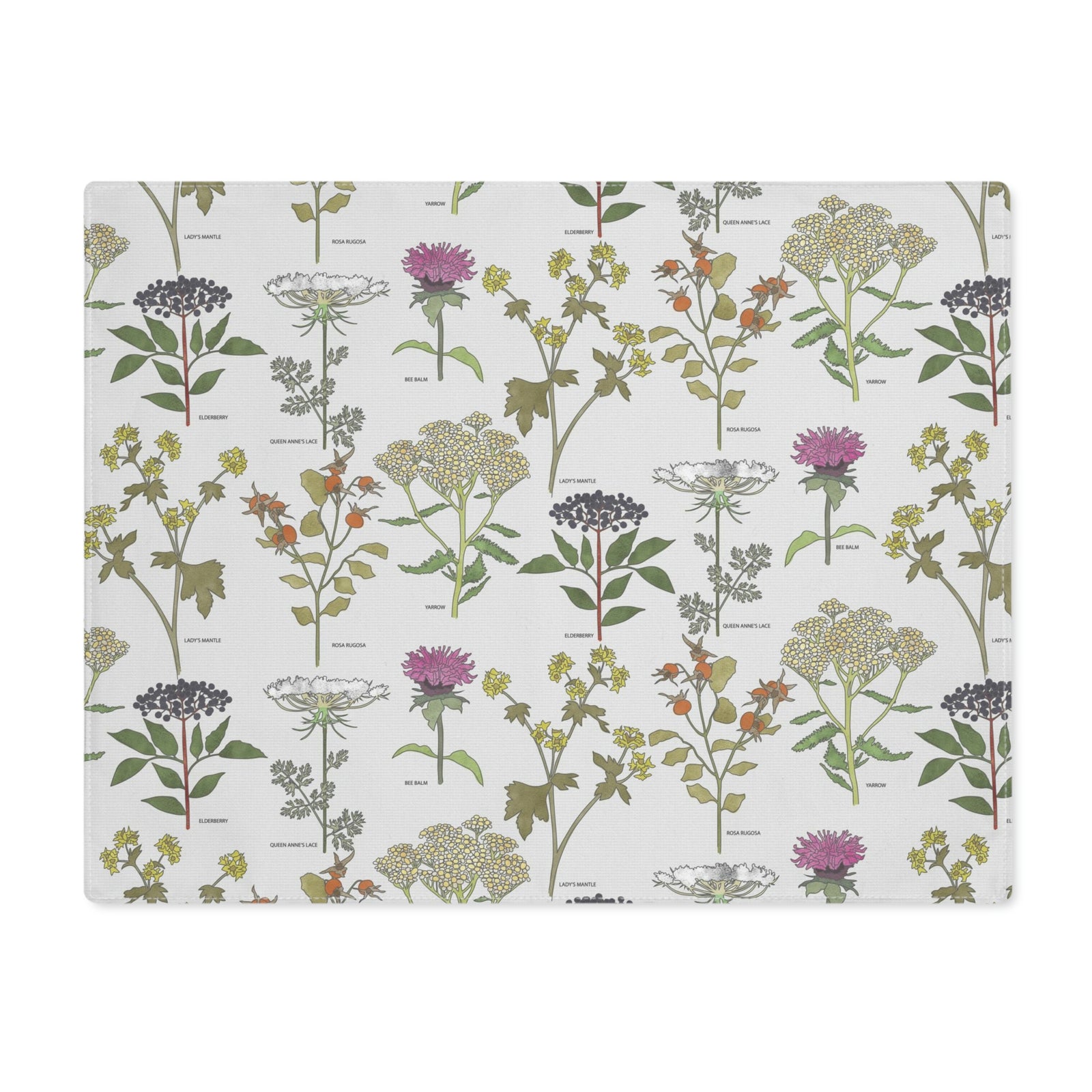 Healing Herbs Placemat in White