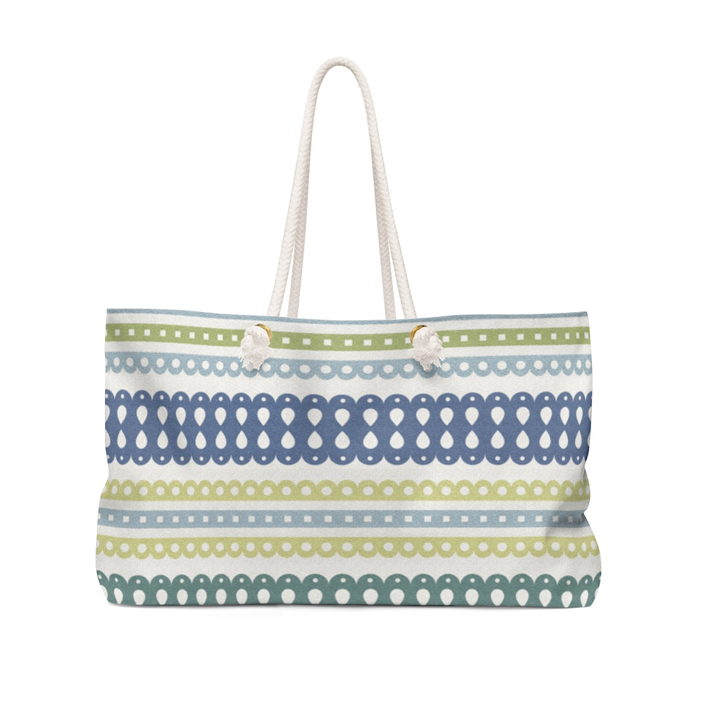 Ribbon Candy Weekender Bag in Green