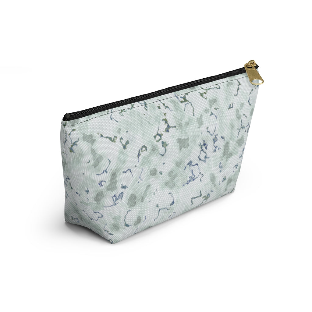 Carrara Marble Accessory Pouch w T-bottom in Blue