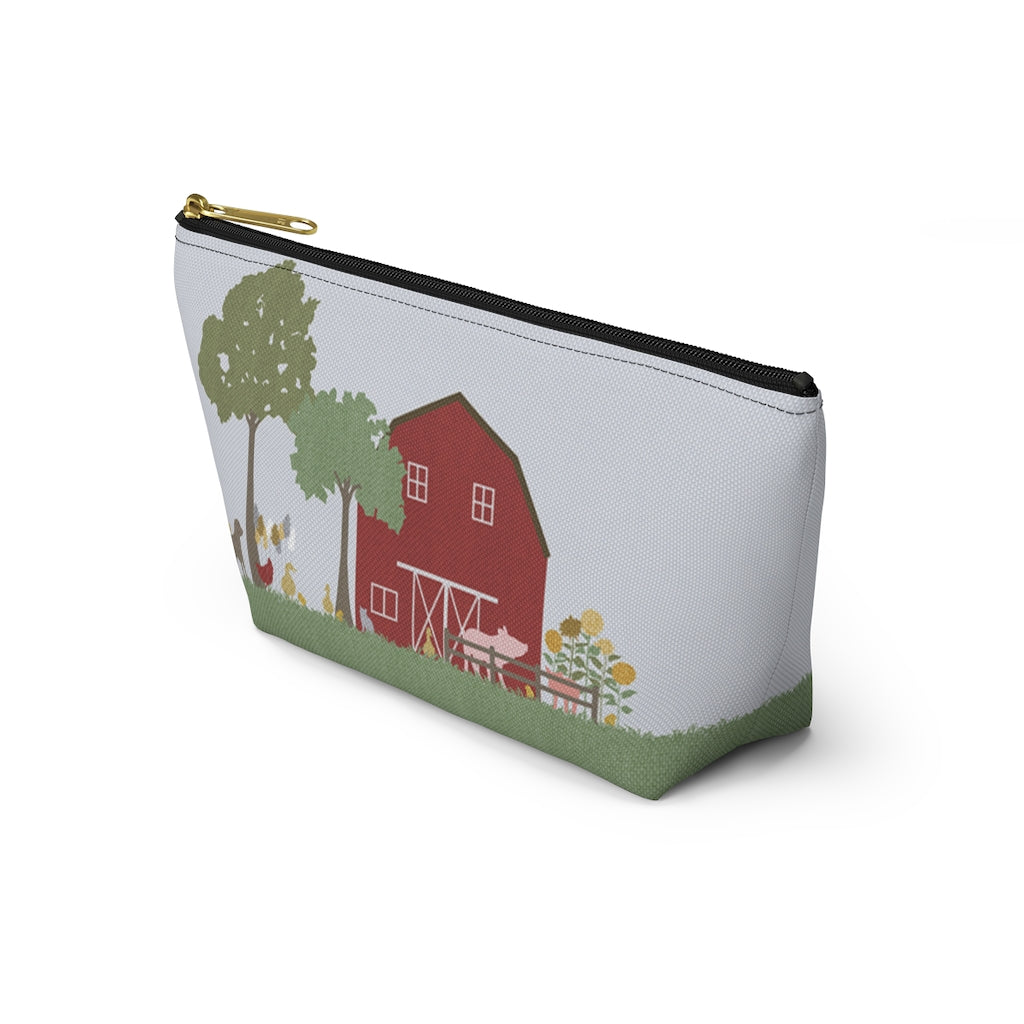 Barnyard Fun Accessory Pouch w T-bottom in Red