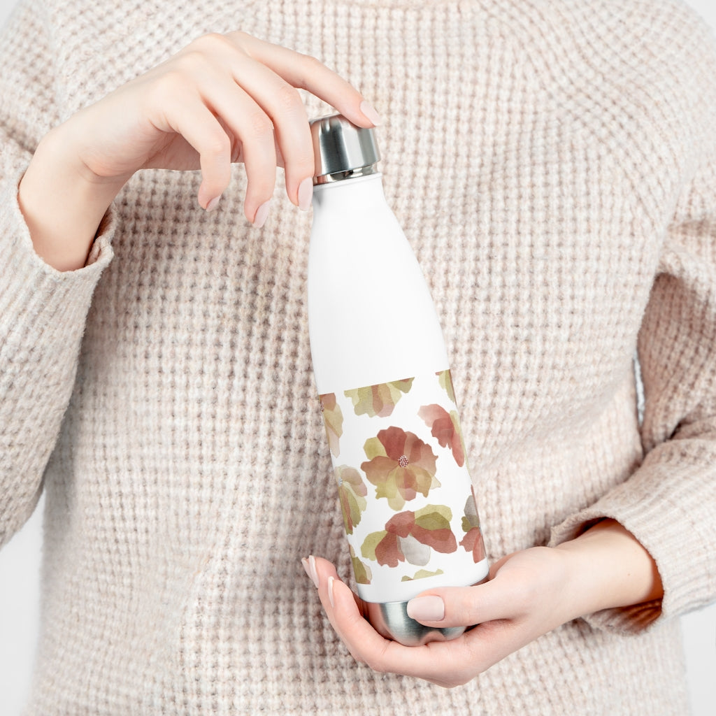Watercolor Floral 20oz Insulated Bottle in Red