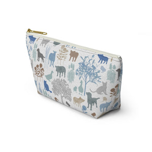 On the Farm Accessory Pouch w T-bottom in Blue