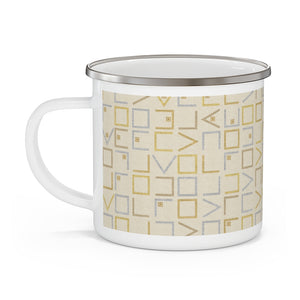 Encode Code Enamel Mug in Yellow
