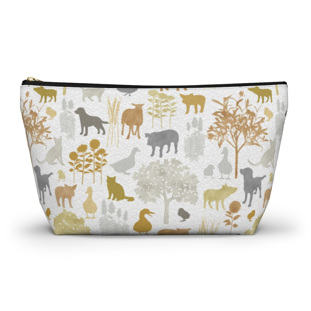 On the Farm Accessory Pouch w T-bottom in Gold