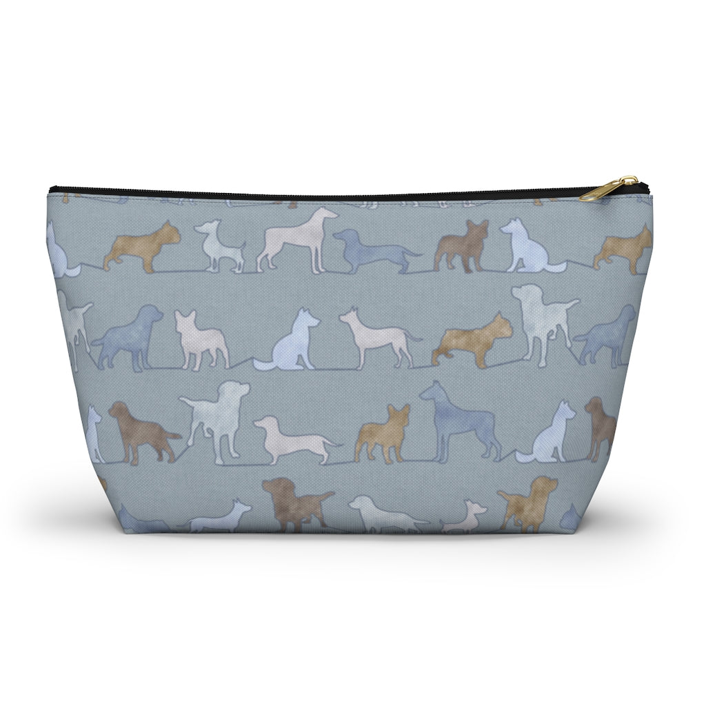 Dogs Accessory Pouch w T-bottom in Blue