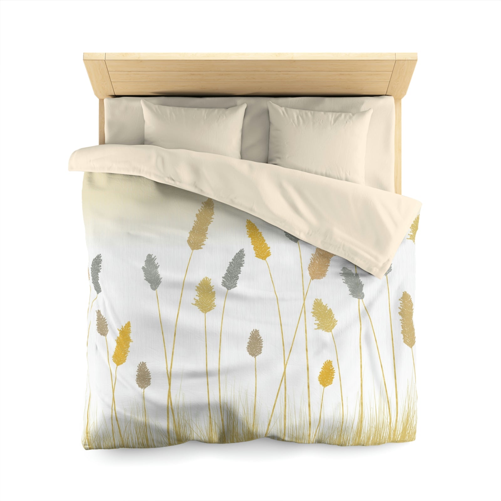 Prairie Microfiber Duvet Cover in Yellow