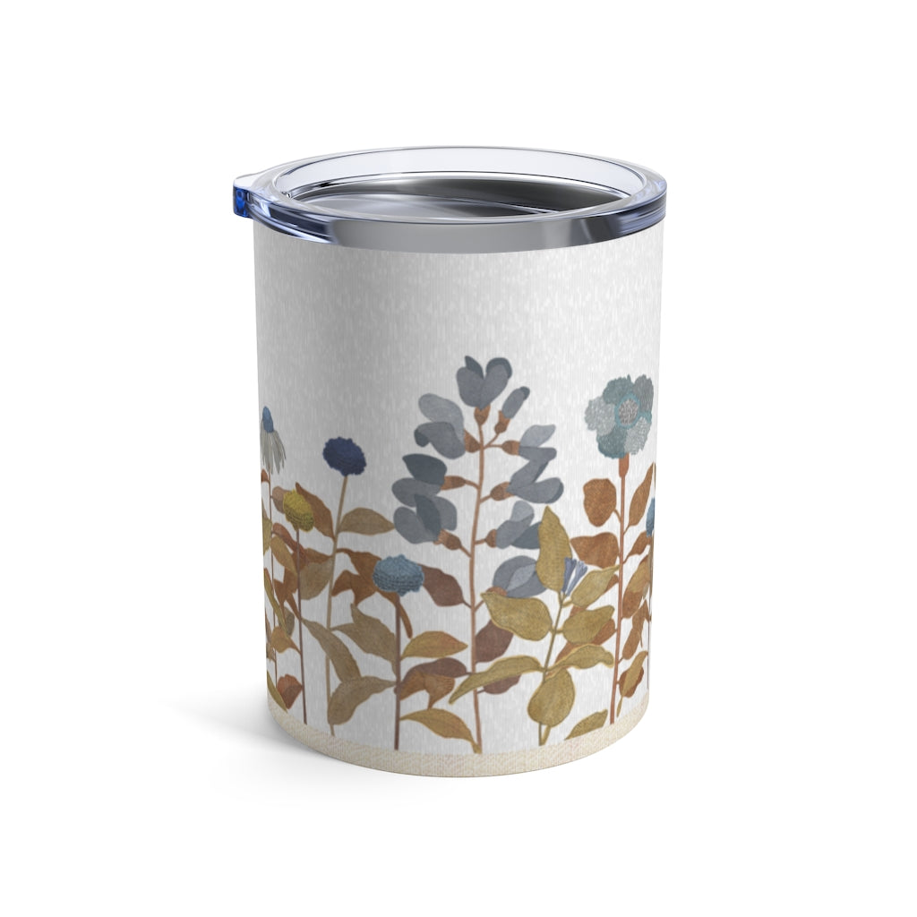 Illustrated Flowers Tumbler in Orange