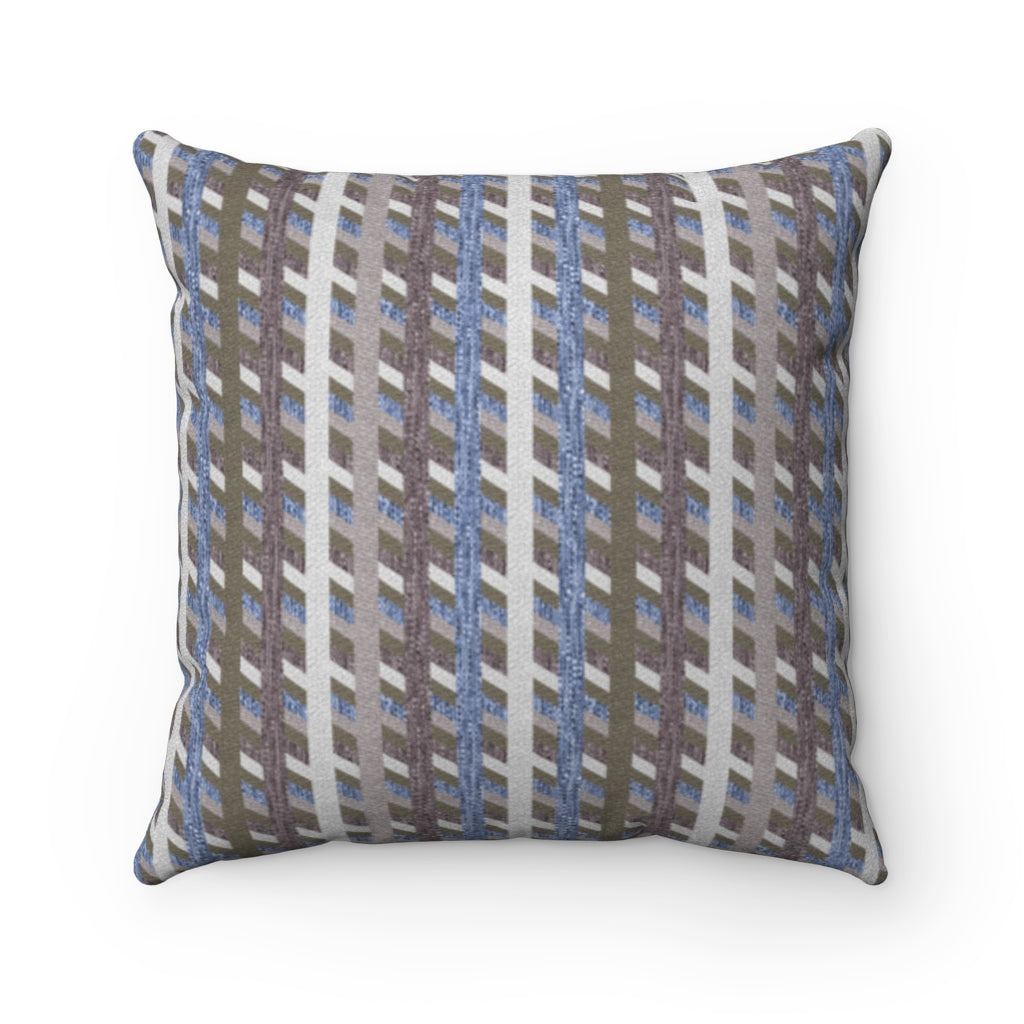 Taos Stripe Square Throw Pillow in Purple