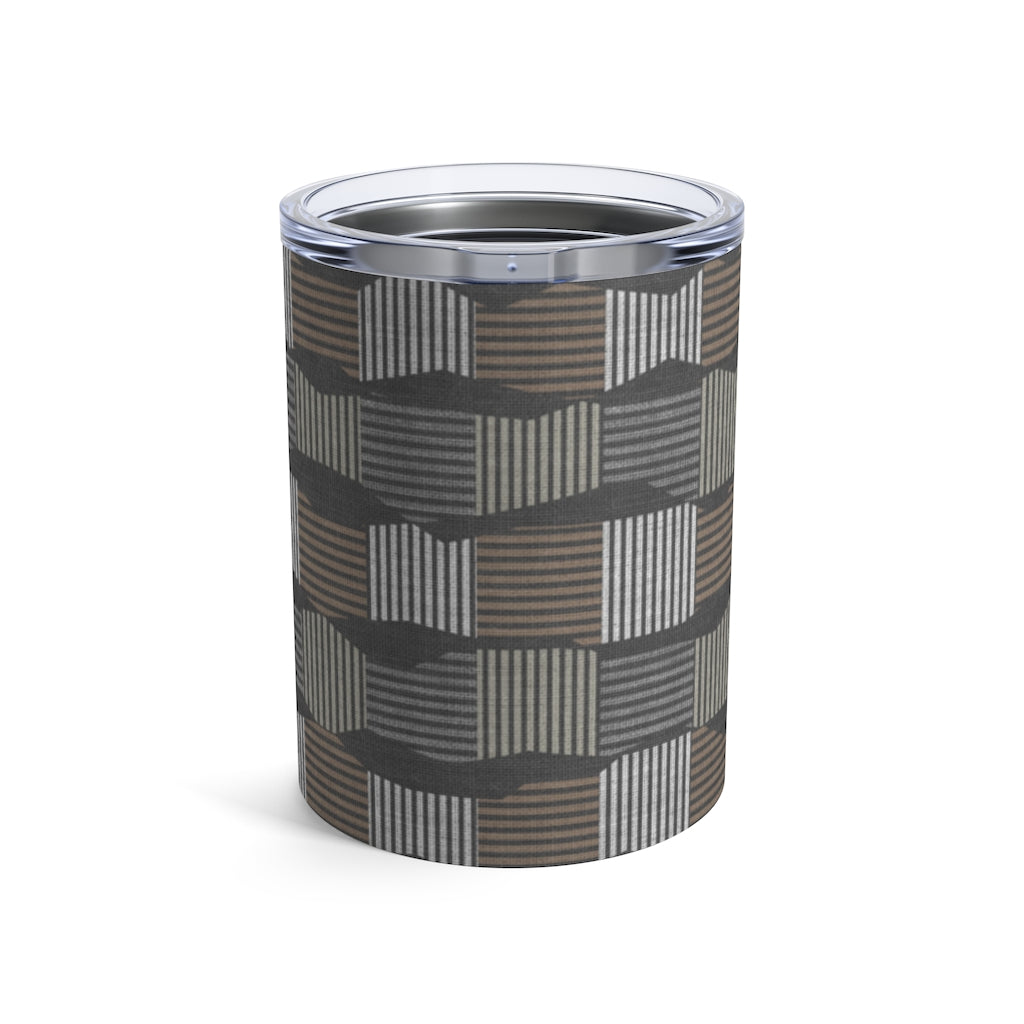 Check Stripe Tumbler in Gray