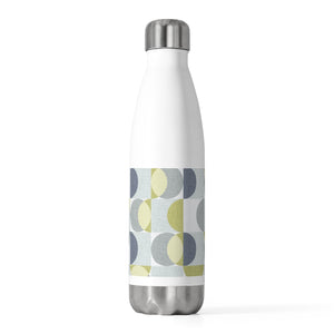 Semi Circle in Squares 20oz Insulated Bottle in Navy
