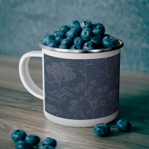 Swallowtail Enamel Mug in Navy