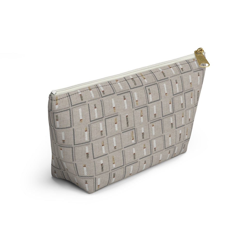 Pencil to Paper Accessory Pouch w T-bottom in Taupe