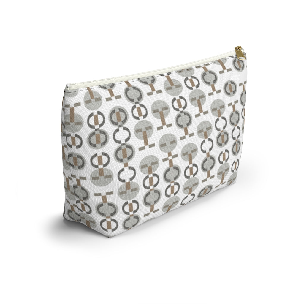Telegraph Code Accessory Pouch w T-bottom in Gray
